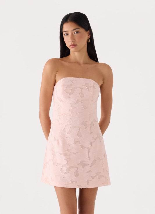 Della Lace Strapless Mini Dress