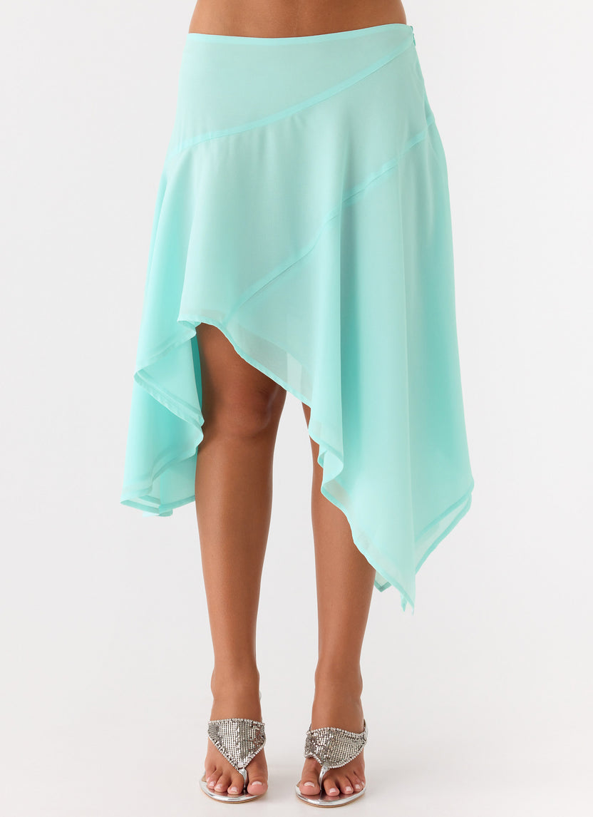 Kia Low Rise Asymmetrical Midi Skirt