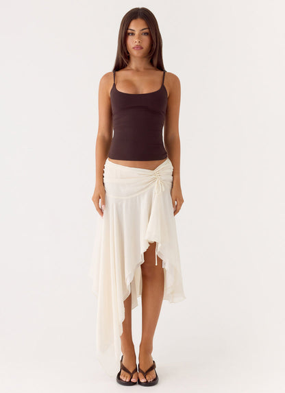 Abeda Asymmetrical Midi Skir