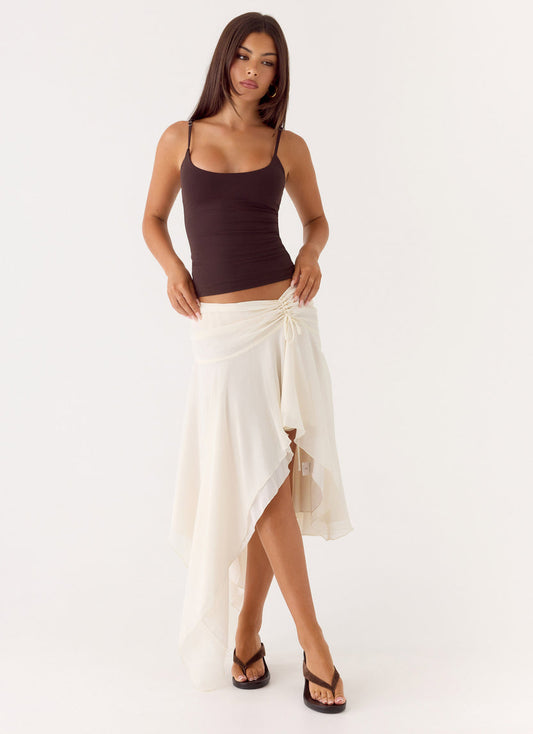 Abeda Asymmetrical Midi Skir