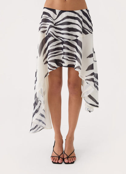 Amalina Asymmetric Midi Skirt