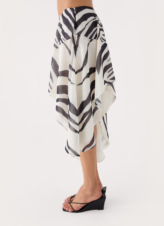 Amalina Asymmetric Midi Skirt