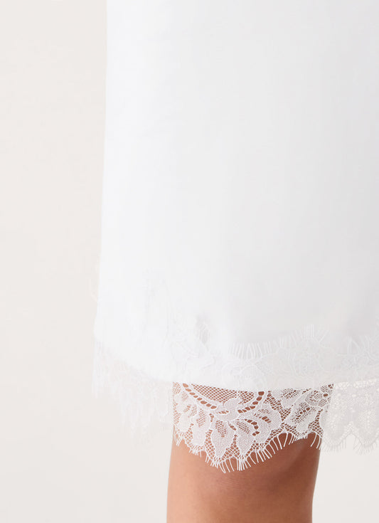 Argelia Lace Trim Midi Skirt