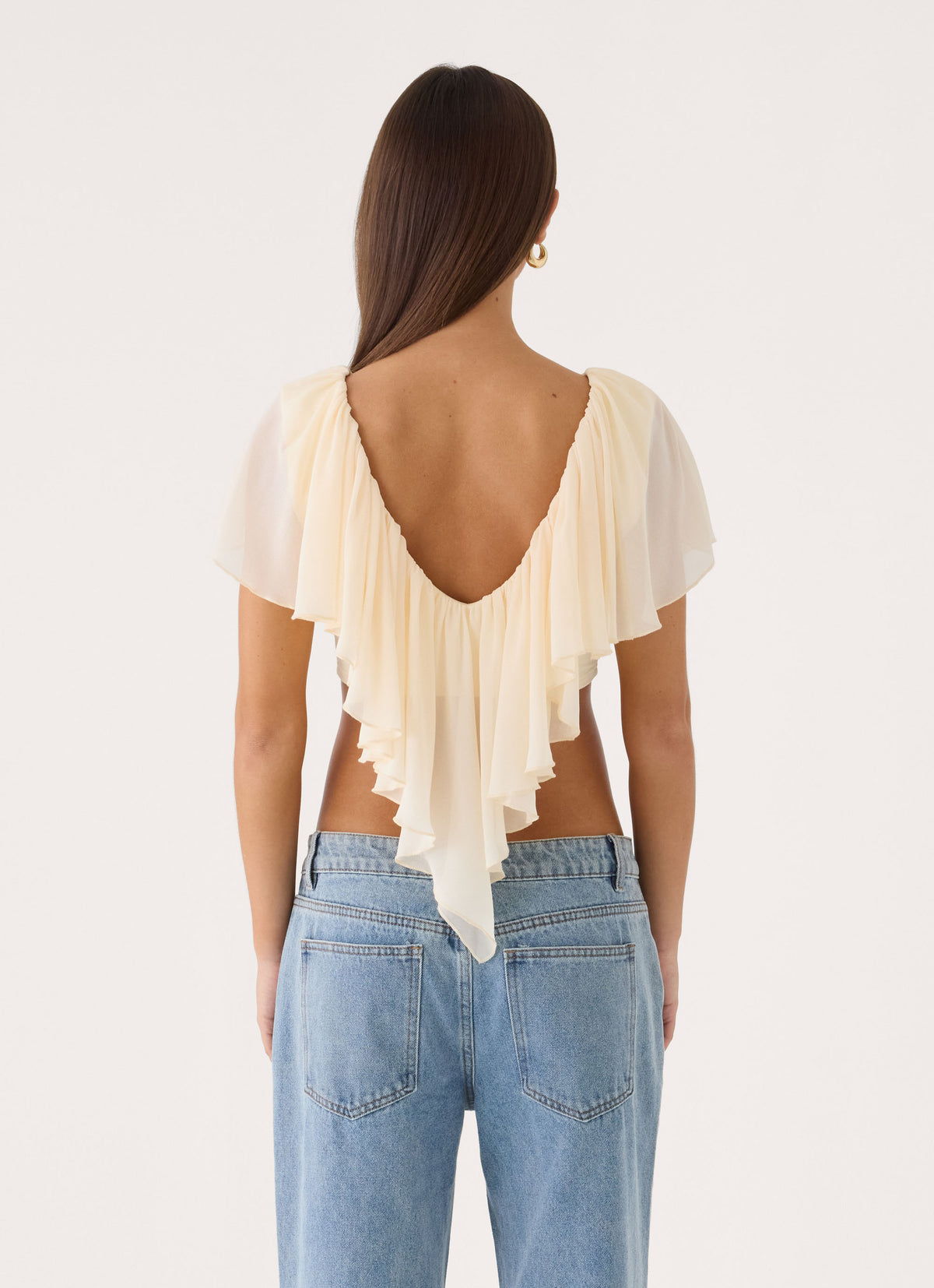 Biebra Top  Ruffle Top in Yellow