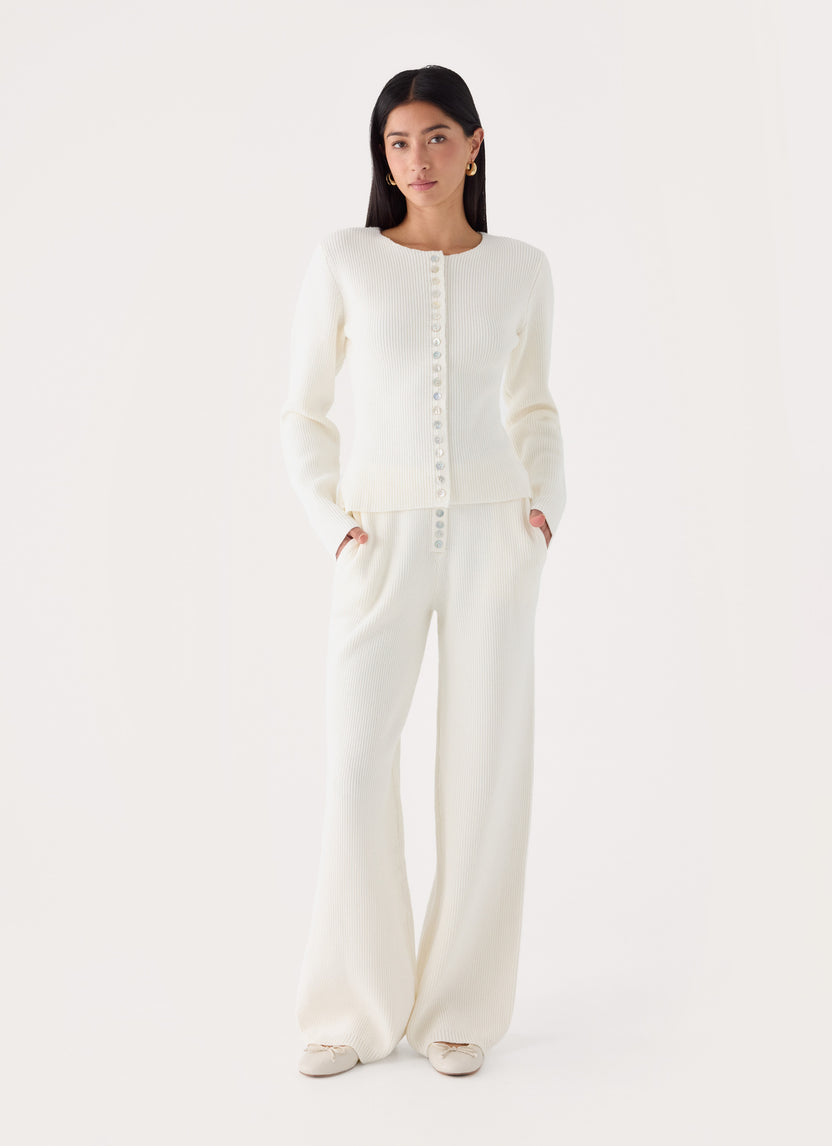 Cauaria Button Low Rise Knit Pants