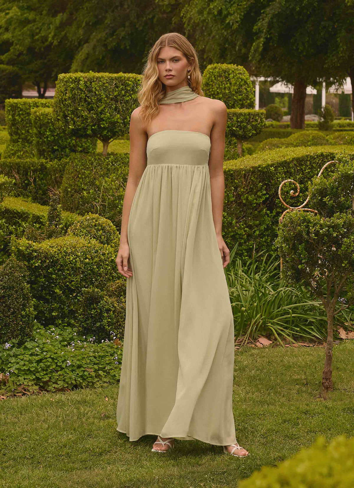 Elarose Scarf Maxi Dress