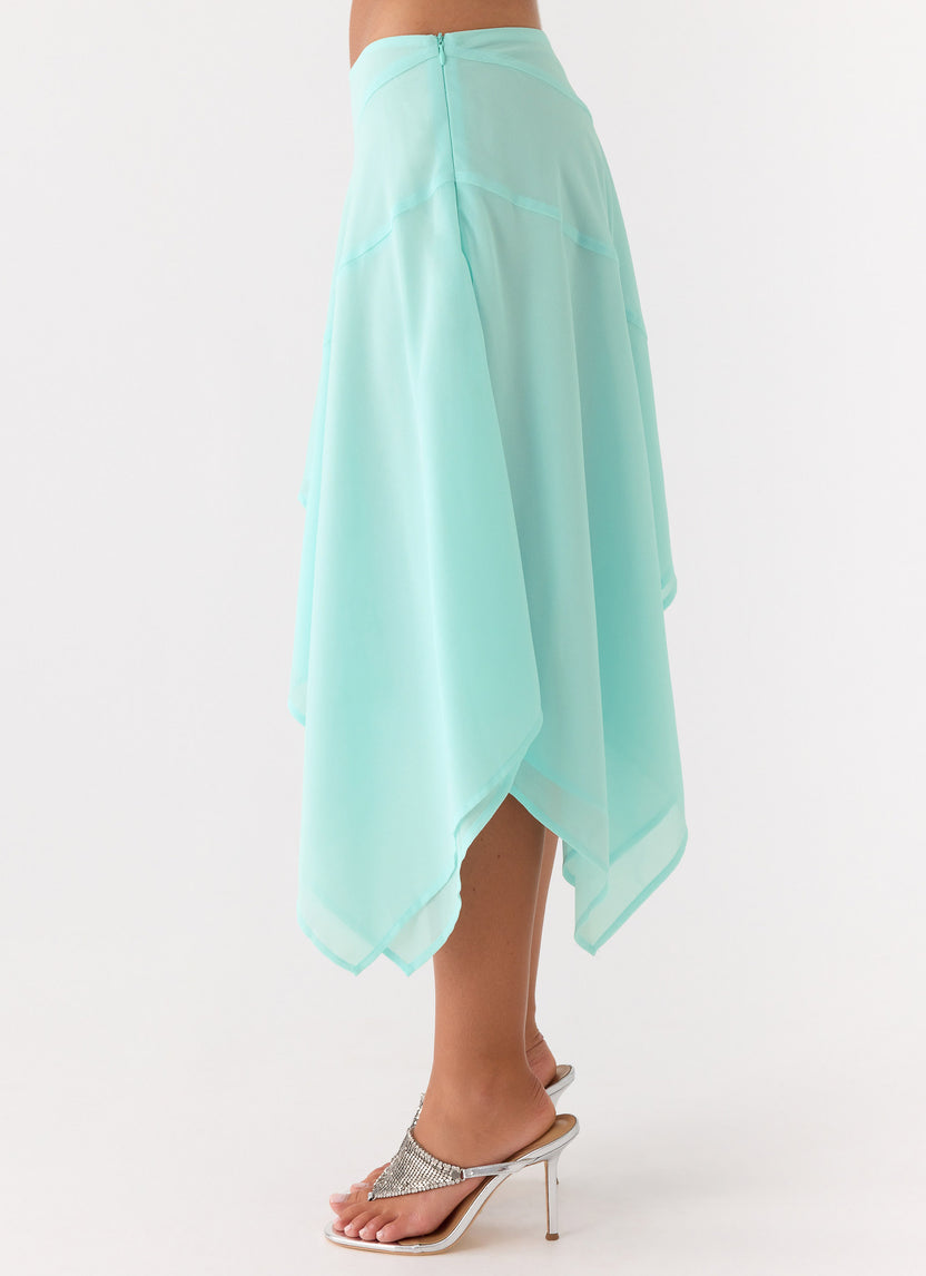 Kia Low Rise Asymmetrical Midi Skirt