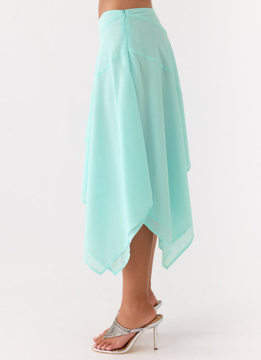 Kia Low Rise Asymmetrical Midi Skirt