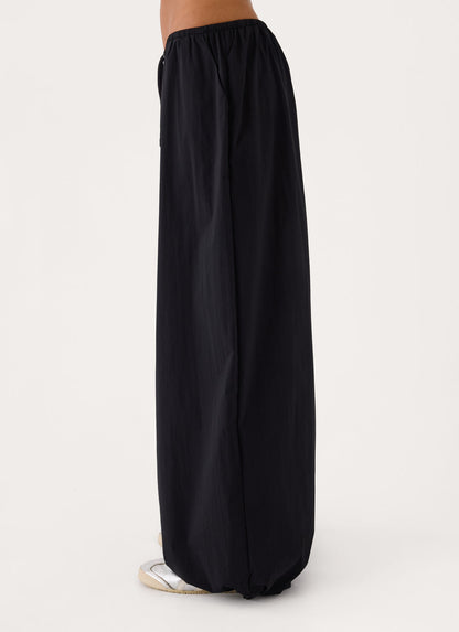 Main Character Parachute Pants  Oversized Parachute Pants in Black