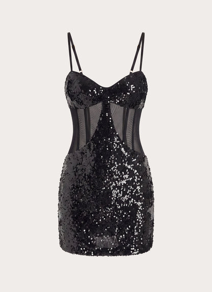 Monnise Sequin Corset Mini Dress