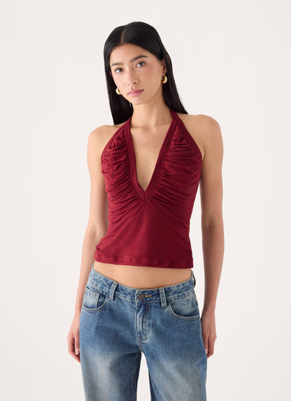 Raffita Ruched Halter Top
