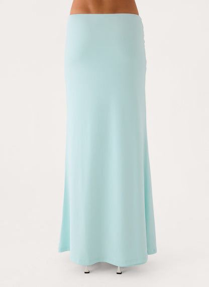 Rosanna Top  Open Back Halter Top in Blue