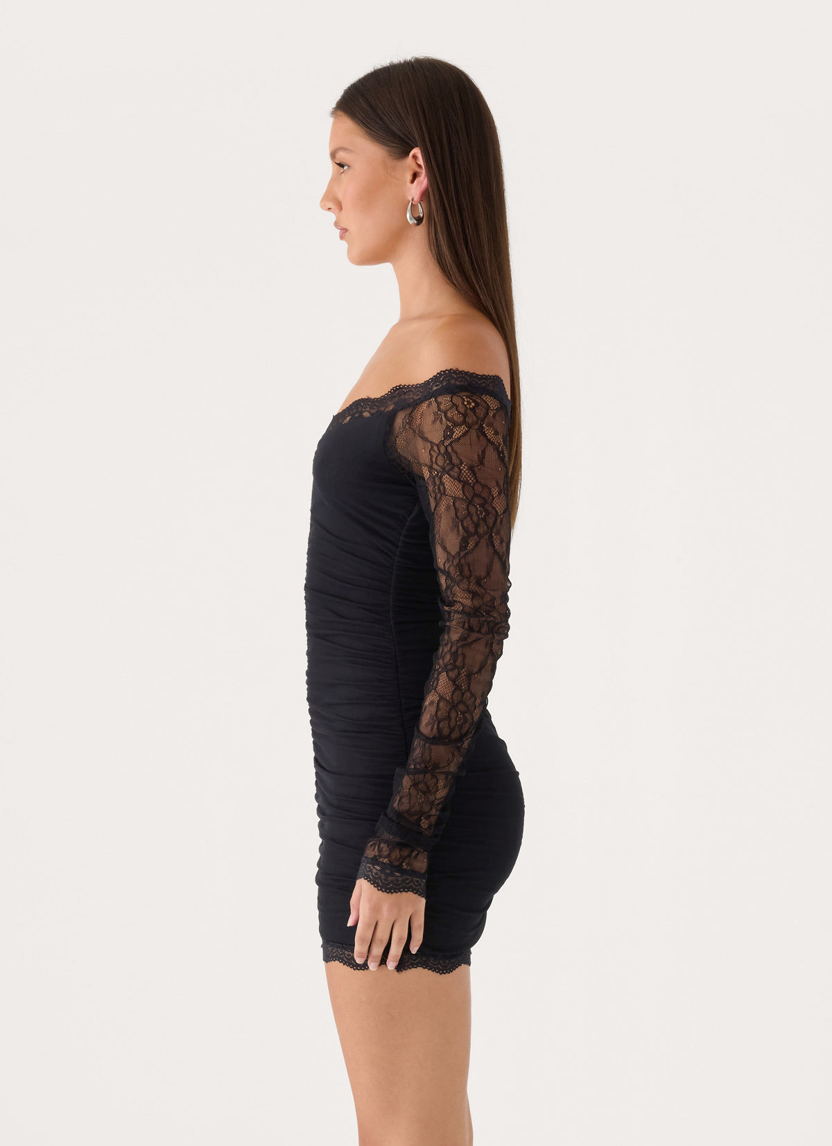 Vinese Long Sleeve Lace Mini Dress